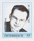 stamp with the portrait of Thomas Loerting